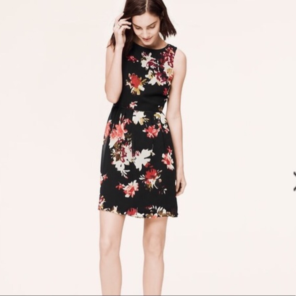 SPRING SALE LOFT Floral Chiffon Party Dress